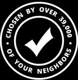 A seal of quality reading: Chosen by over 39,000 of your neighbors.